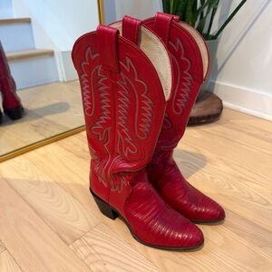 Justin Boots Red Heeled Western Boots